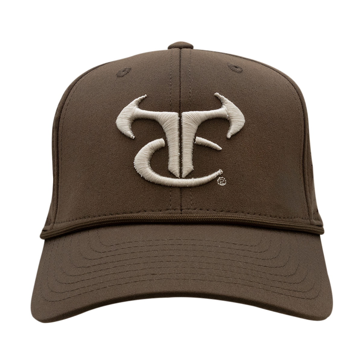 6 Panel Mesh Laser Cut Rope Cap - Brown