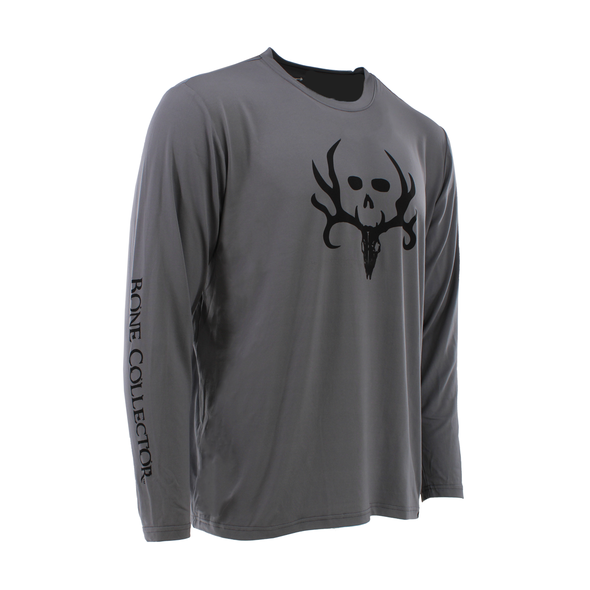 Bone Collector Long Sleeve Performance Shirt - Cool Gray