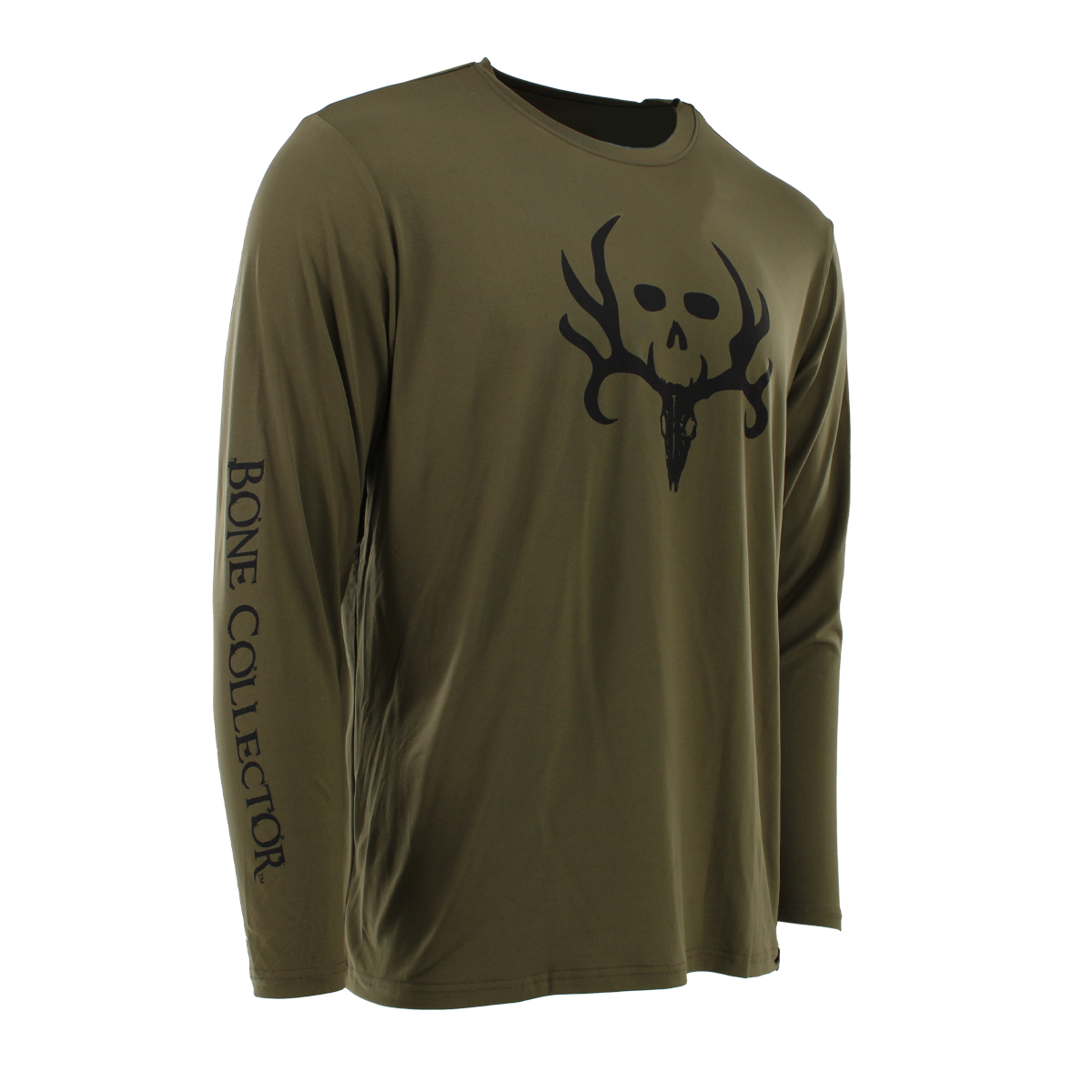 Bone Collector Long Sleeve Performance Shirt - Olive Night