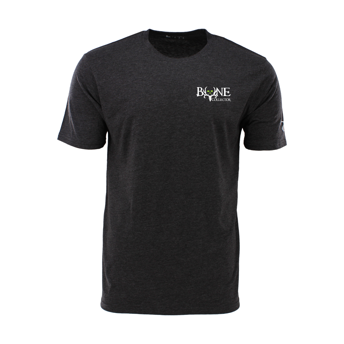 Bone Collector Short Sleeve Durasoft Tee with Chest Logo - Charcoal Heather