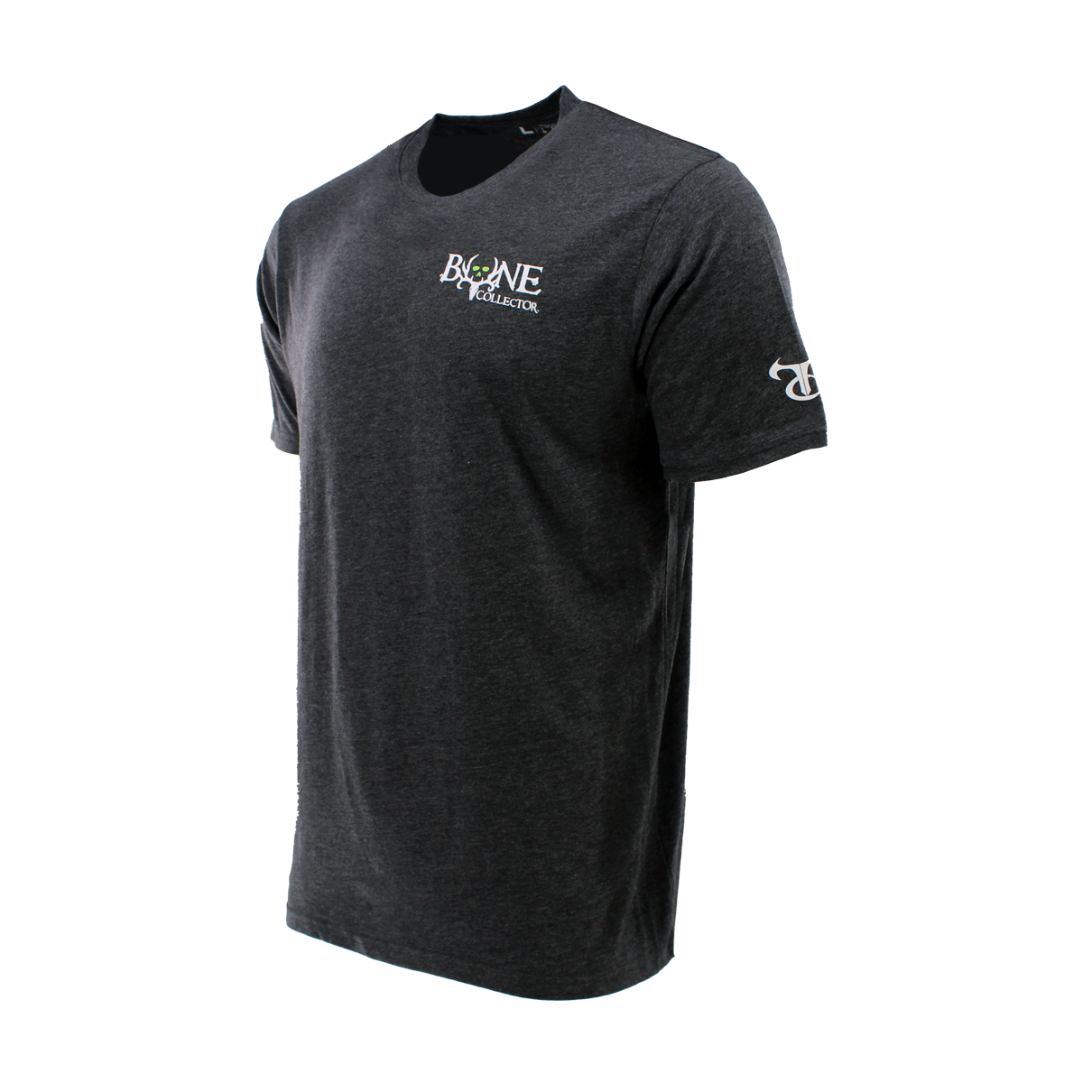 Bone Collector Short Sleeve Durasoft Tee with Chest Logo - Charcoal Heather