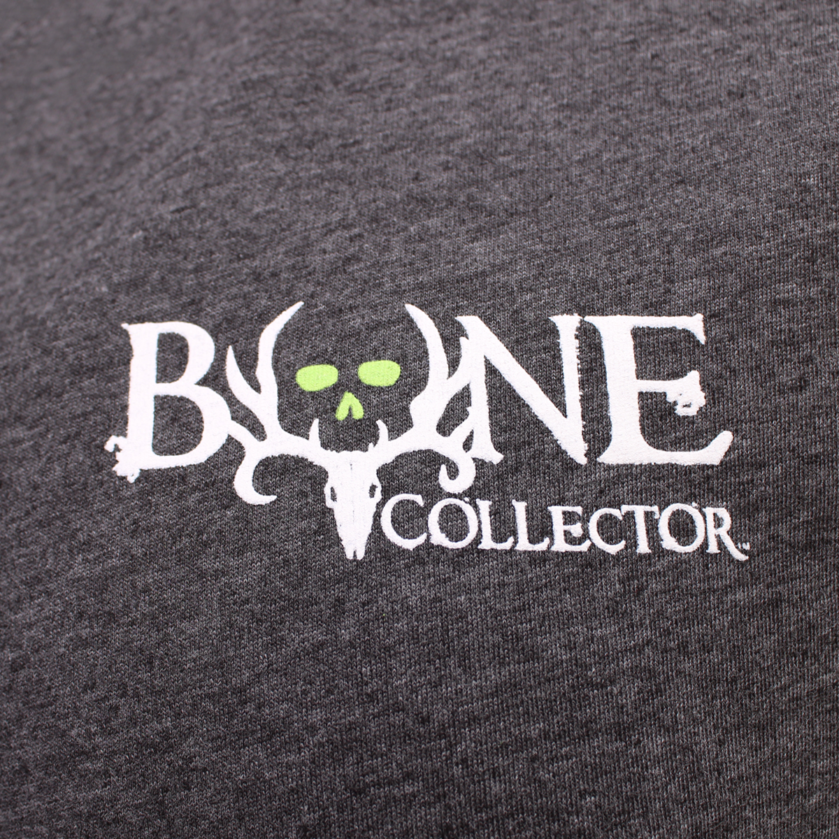 Bone Collector Short Sleeve Durasoft Tee with Chest Logo - Charcoal Heather