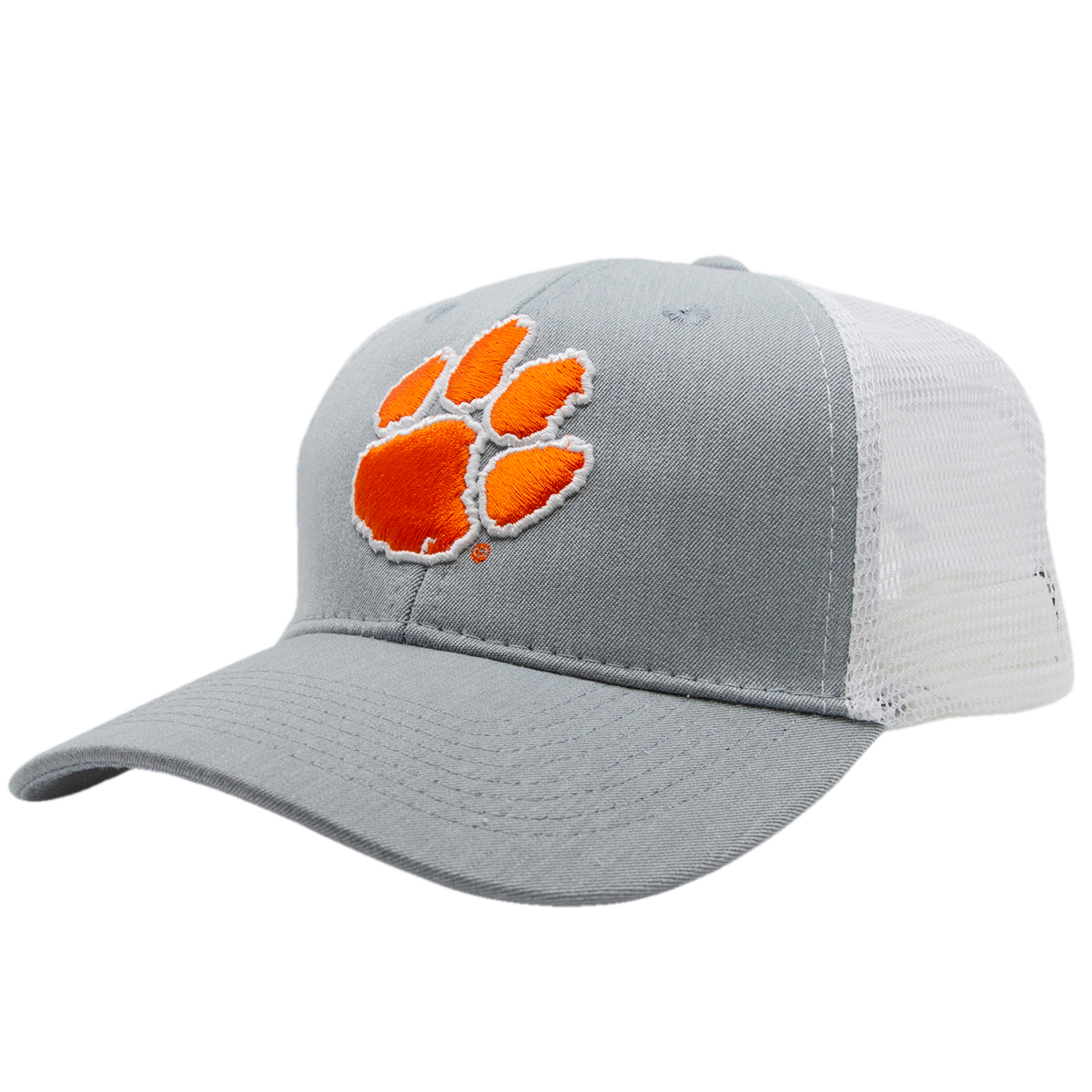 Clemson Mesh Back Cap - Heather Gray/White