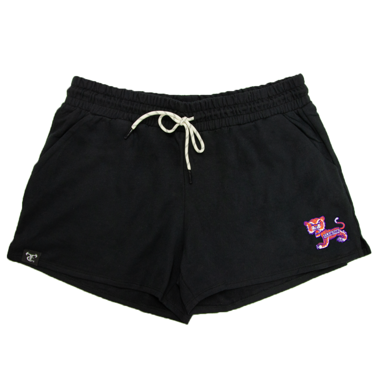 Clemson Vintage Ladies Terry Short - Jet Black