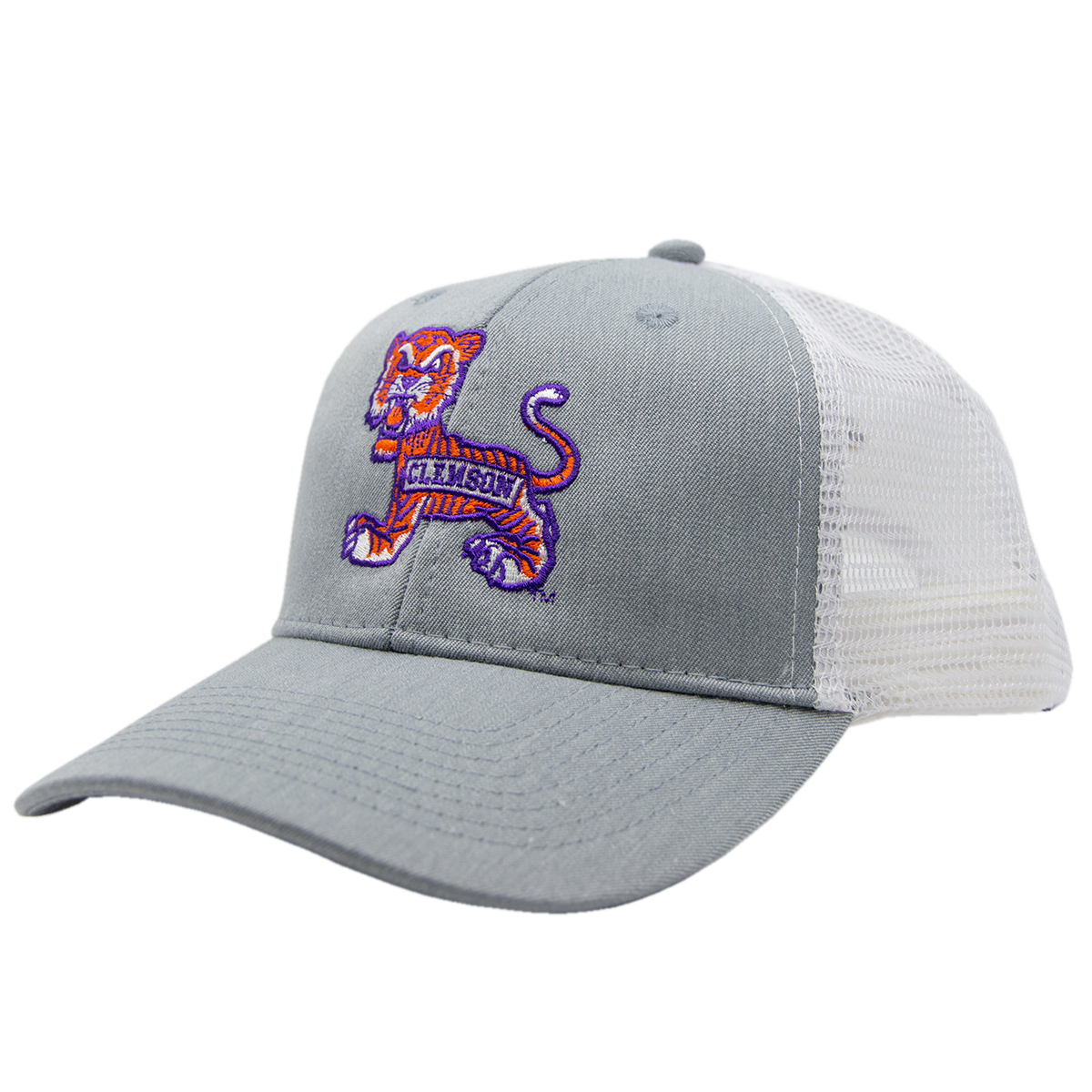 Clemson Classic Mesh Back Cap - Heather Gray/White