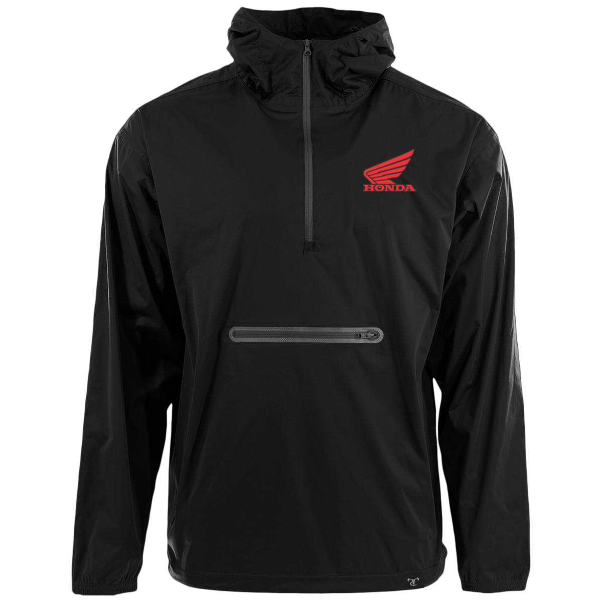 Honda TrueTimber Black Hytek 1/4 Zip Jacket with Red Honda Patch Logo
