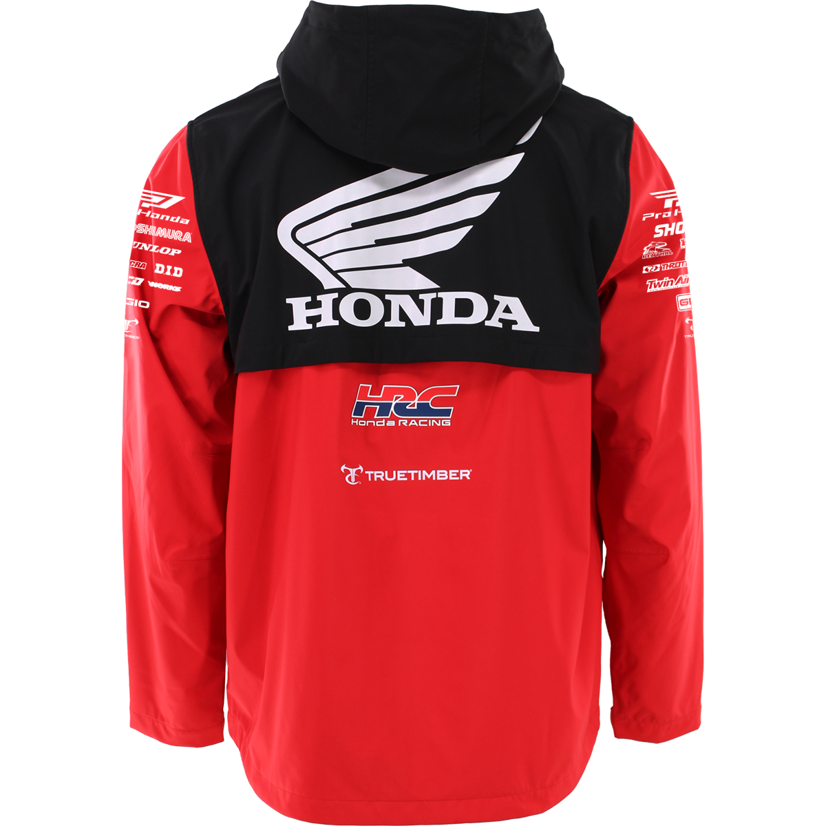 Honda TrueTimber Red and Black Lightweight Waterproof Wind Jacket