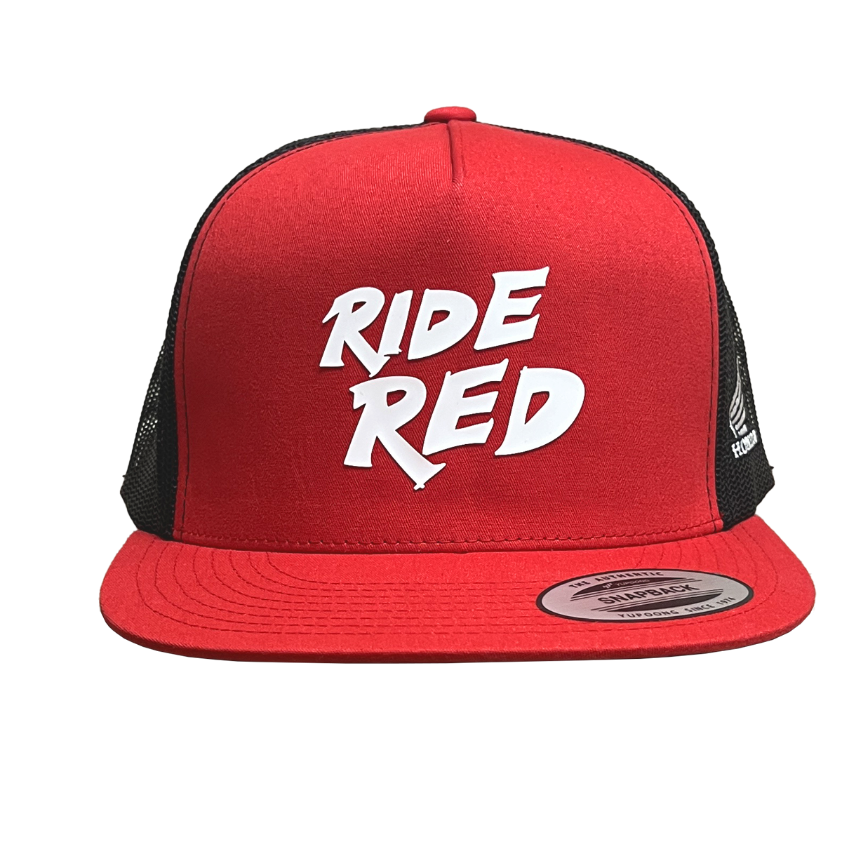 Honda Ride Red Flat Bill Mesh Back Cap