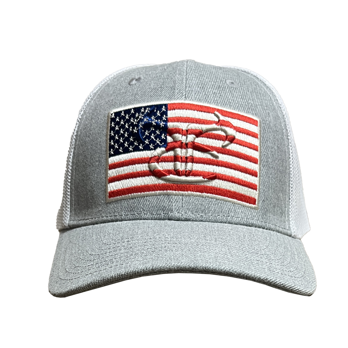 TrueTimber Americana Flag Mesh Back Cap - Heather Gray/White