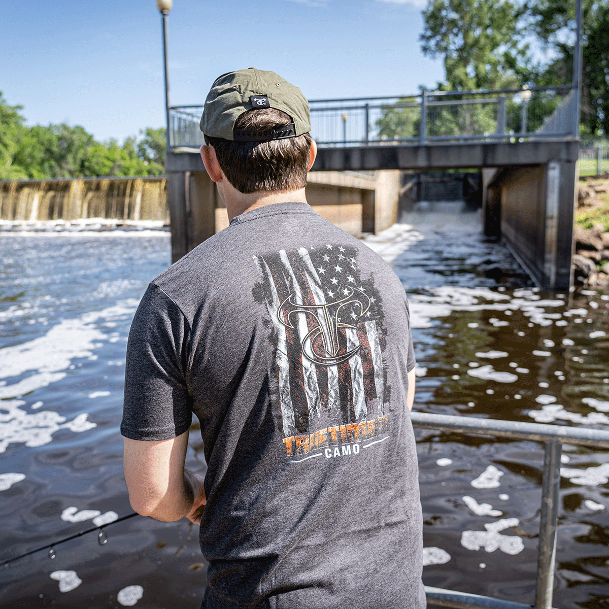 TrueTimber Distressed Flag SS Tee