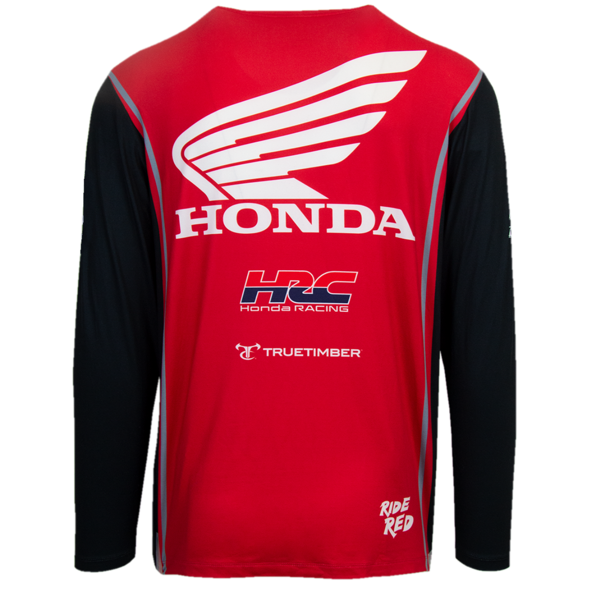 Honda TrueTimber Honda HRC Red and Black Long Sleeve Performance Tee