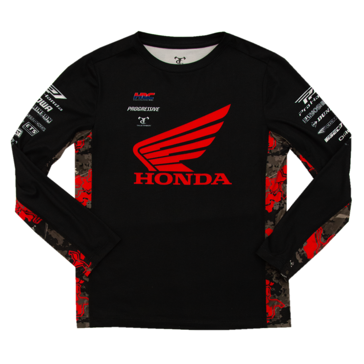 Honda TrueTimber Youth Black/Viper Red LS Sublimated Performance Jersey