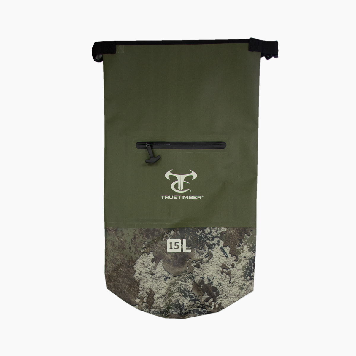 15L Round Dry Bag - Olive/Strata