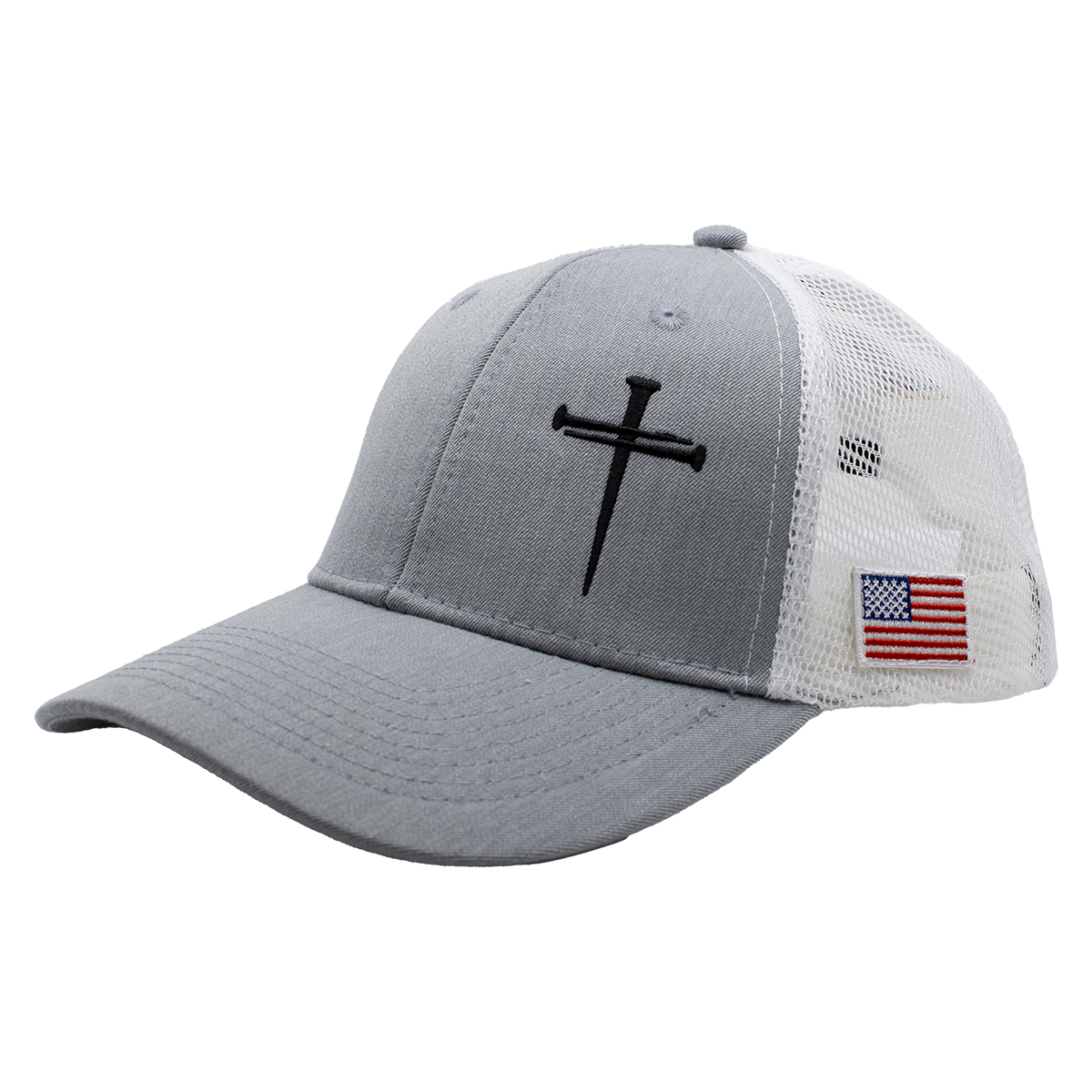 TrueTimber Nail Cross Mesh Back Cap - Heather Gray/White