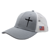 TrueTimber Nail Cross Mesh Back Cap - Heather Gray/White