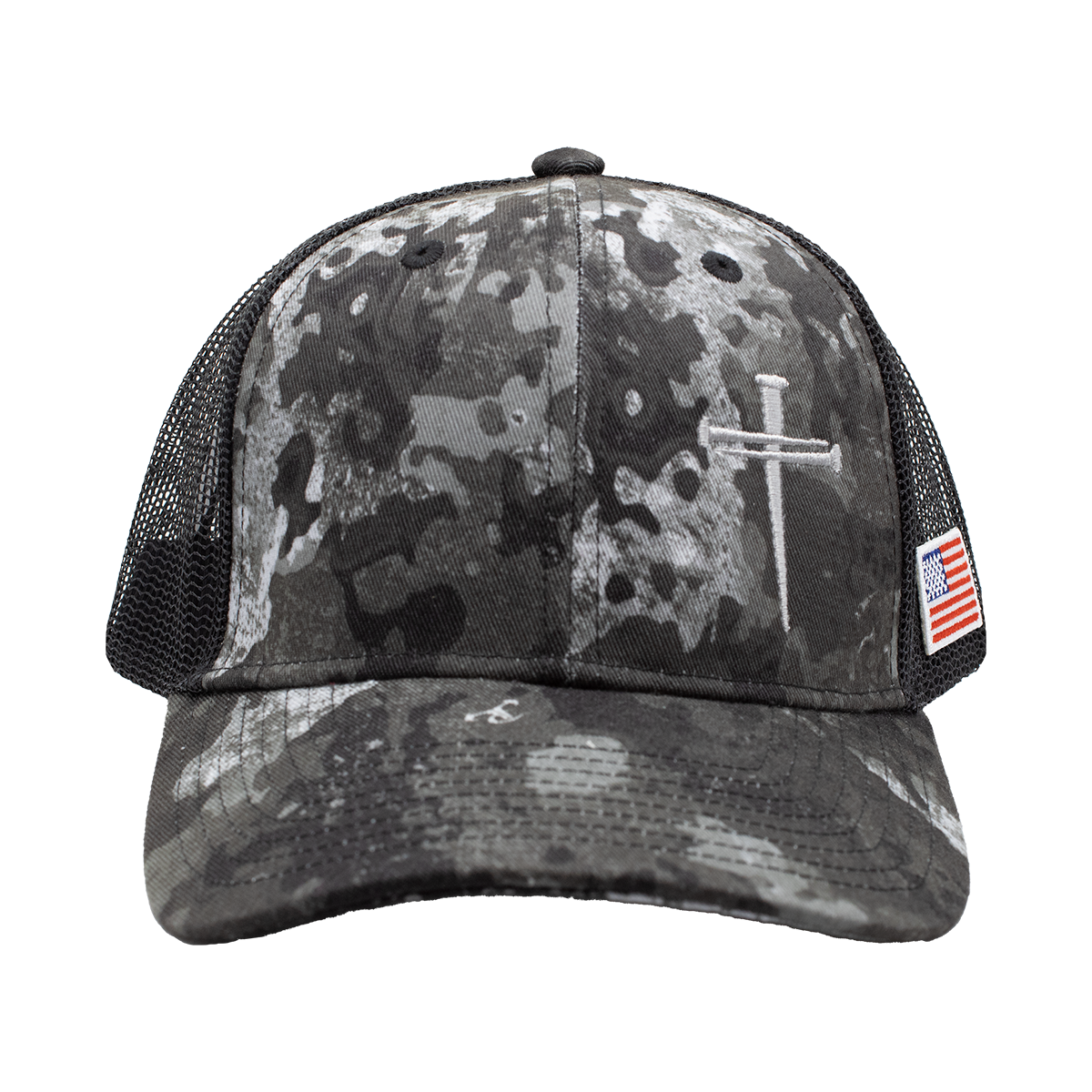 TrueTimber Nail Cross Mesh Back Cap - Midnight Camo/Black
