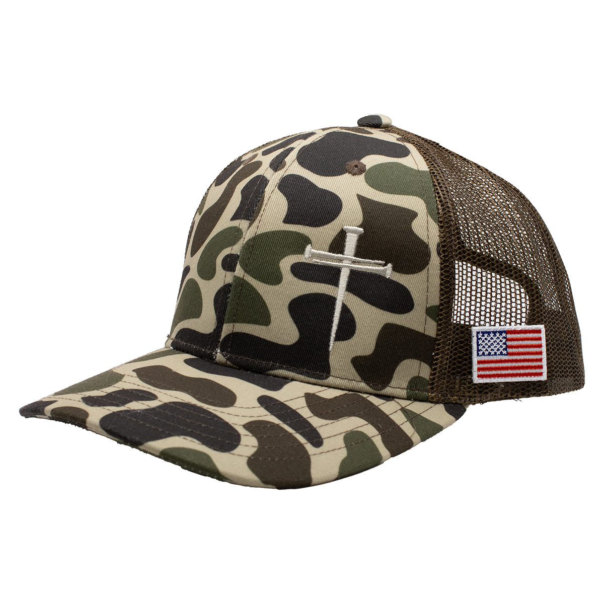 TrueTimber Nail Cross Mesh Back Cap - Green Camo