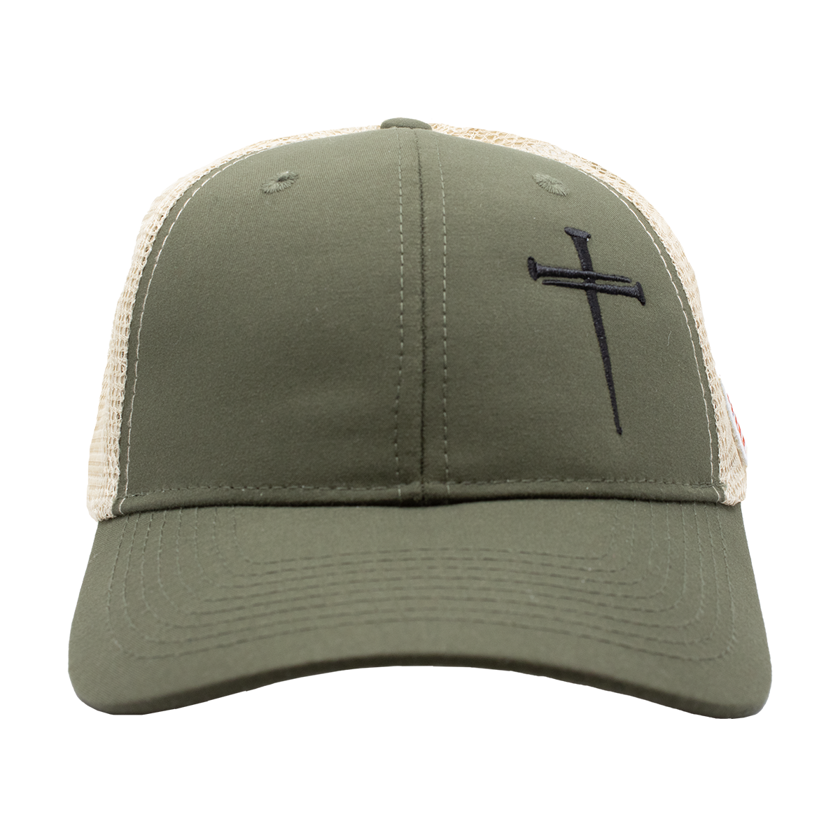 TrueTimber Nail Cross Mesh Back Cap - Olive/Cream