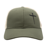 TrueTimber Nail Cross Mesh Back Cap - Olive/Cream