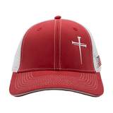 TrueTimber Nail Cross Mesh Back Cap - Red/White