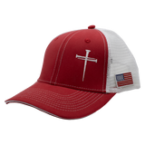 TrueTimber Nail Cross Mesh Back Cap - Red/White