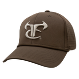 6 Panel Mesh Laser Cut Rope Cap - Brown