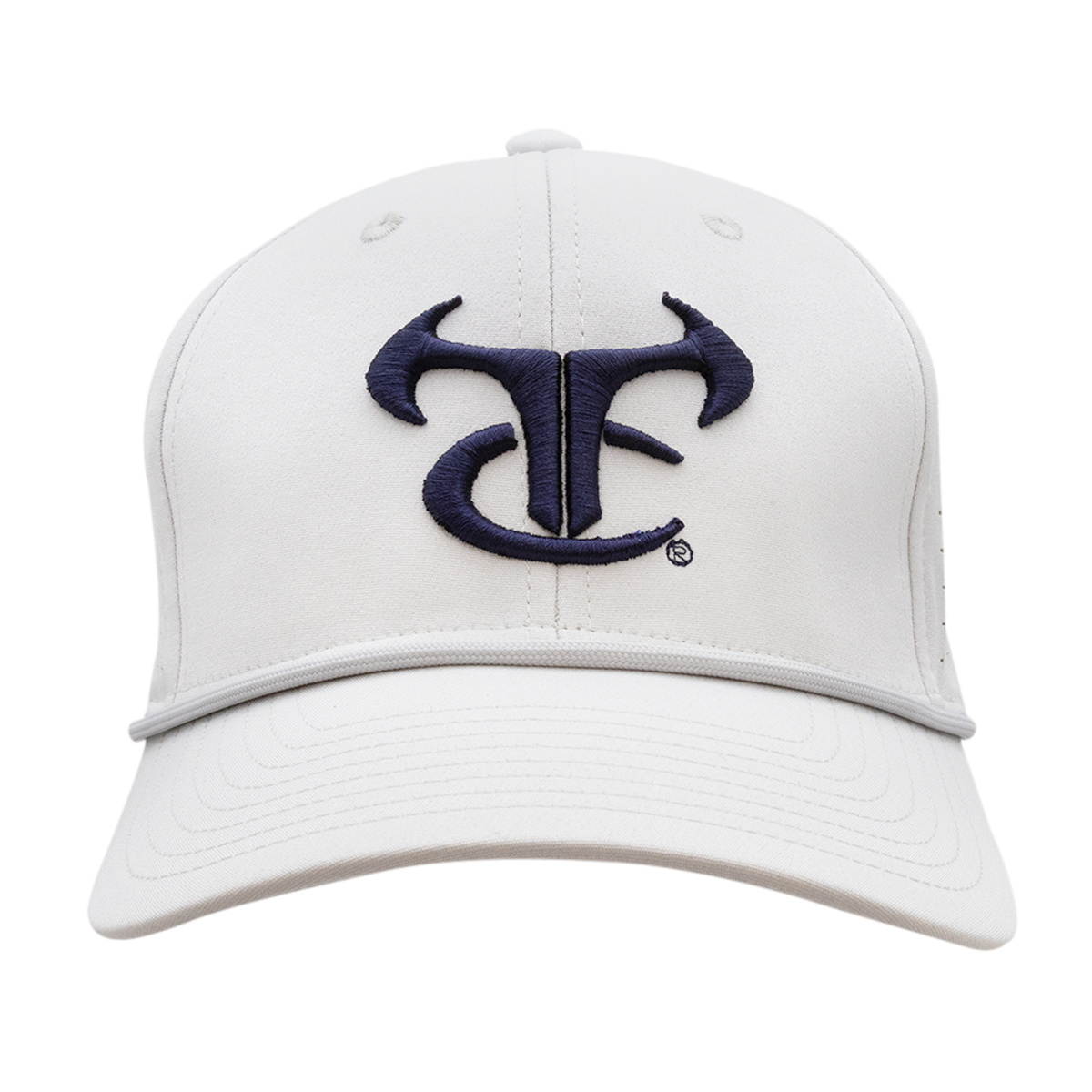 6 Panel Mesh Laser Cut Rope Cap - Light Gray