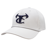 6 Panel Mesh Laser Cut Rope Cap - Light Gray