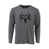 Bone Collector Long Sleeve Performance Shirt - Cool Gray