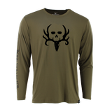 Bone Collector Long Sleeve Performance Shirt - Olive Night