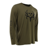 Bone Collector Long Sleeve Performance Shirt - Olive Night