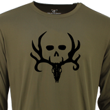 Bone Collector Long Sleeve Performance Shirt - Olive Night