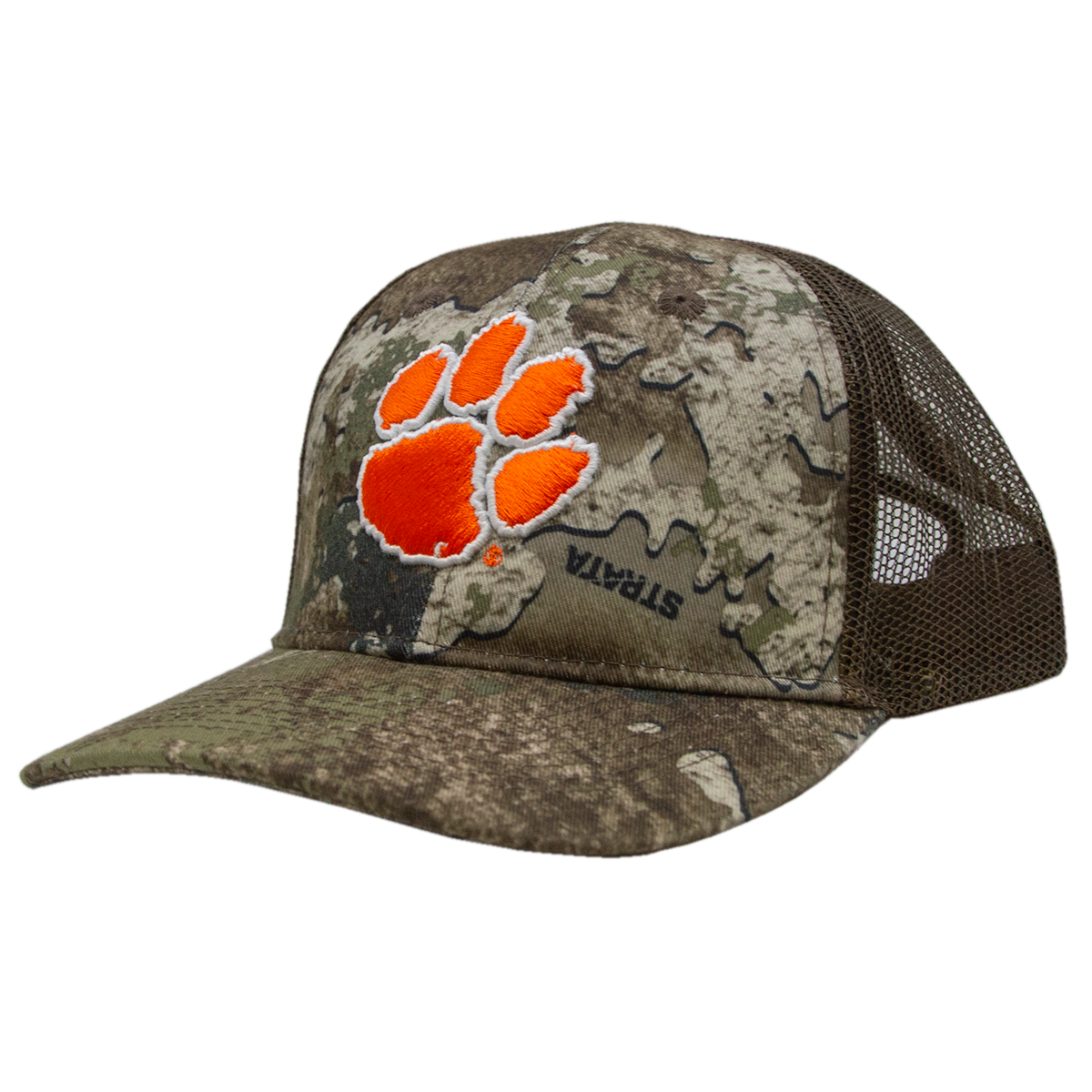 Clemson Mesh Back Camo Cap - Strata/Brown