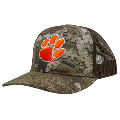 Clemson Mesh Back Camo Cap - Strata/Brown