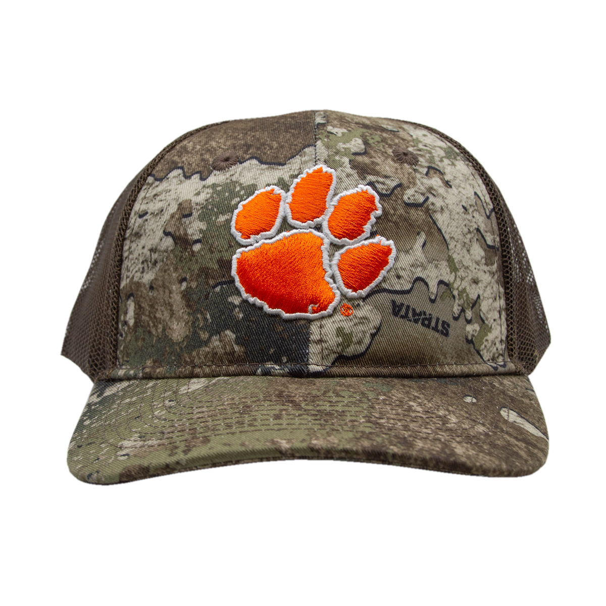 Clemson Mesh Back Camo Cap - Strata/Brown