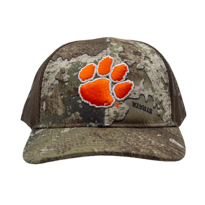 Clemson Mesh Back Camo Cap - Strata/Brown