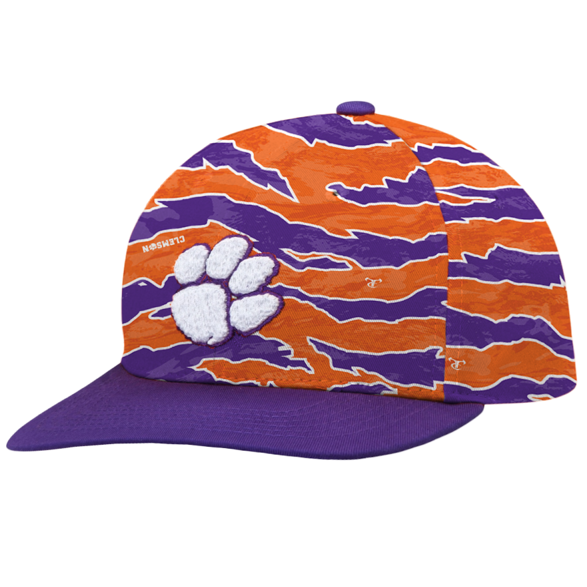 Clemson Twill Cap with Flat Visor - Orange/Purple Tigerflauge