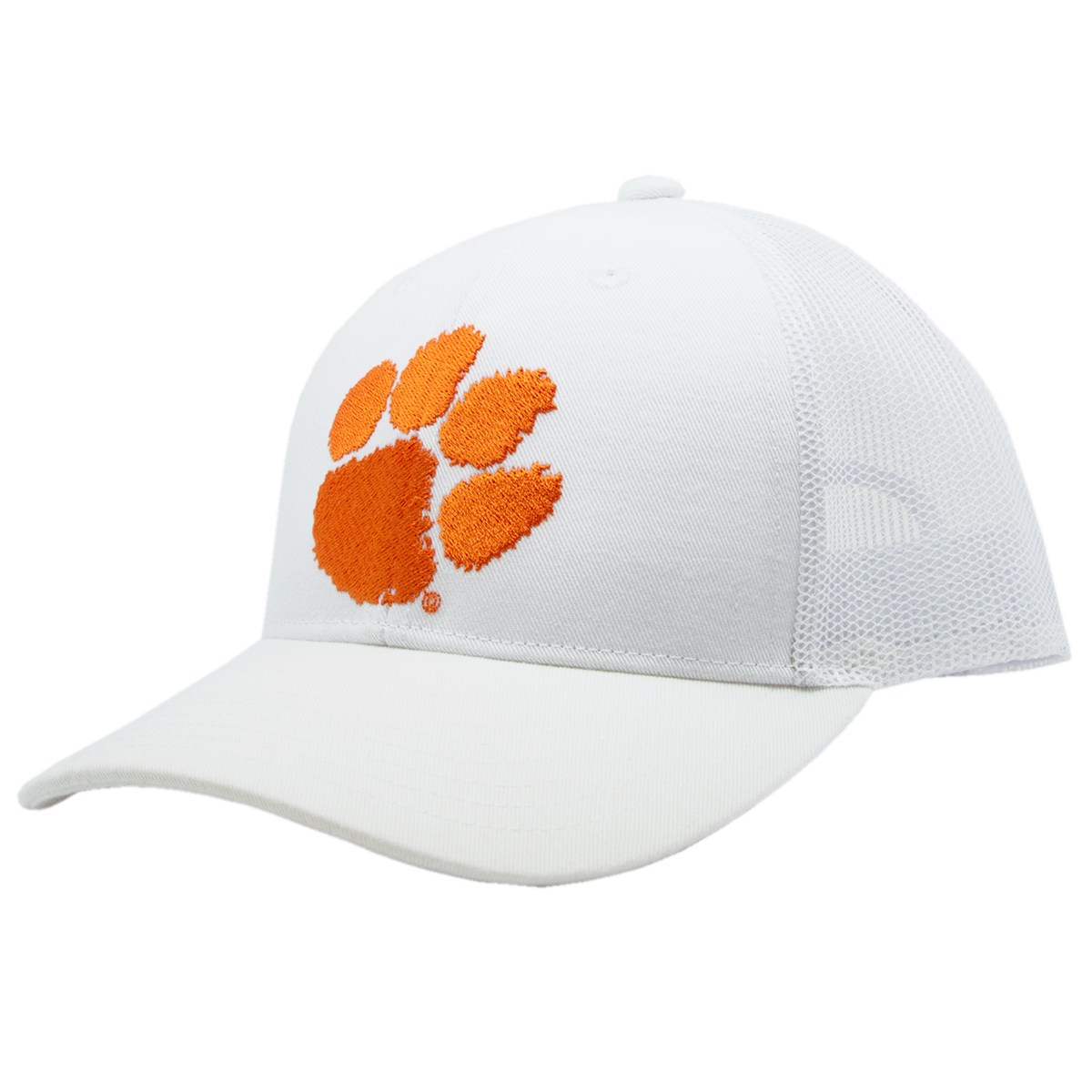 Clemson Twill Mesh Back Cap - White