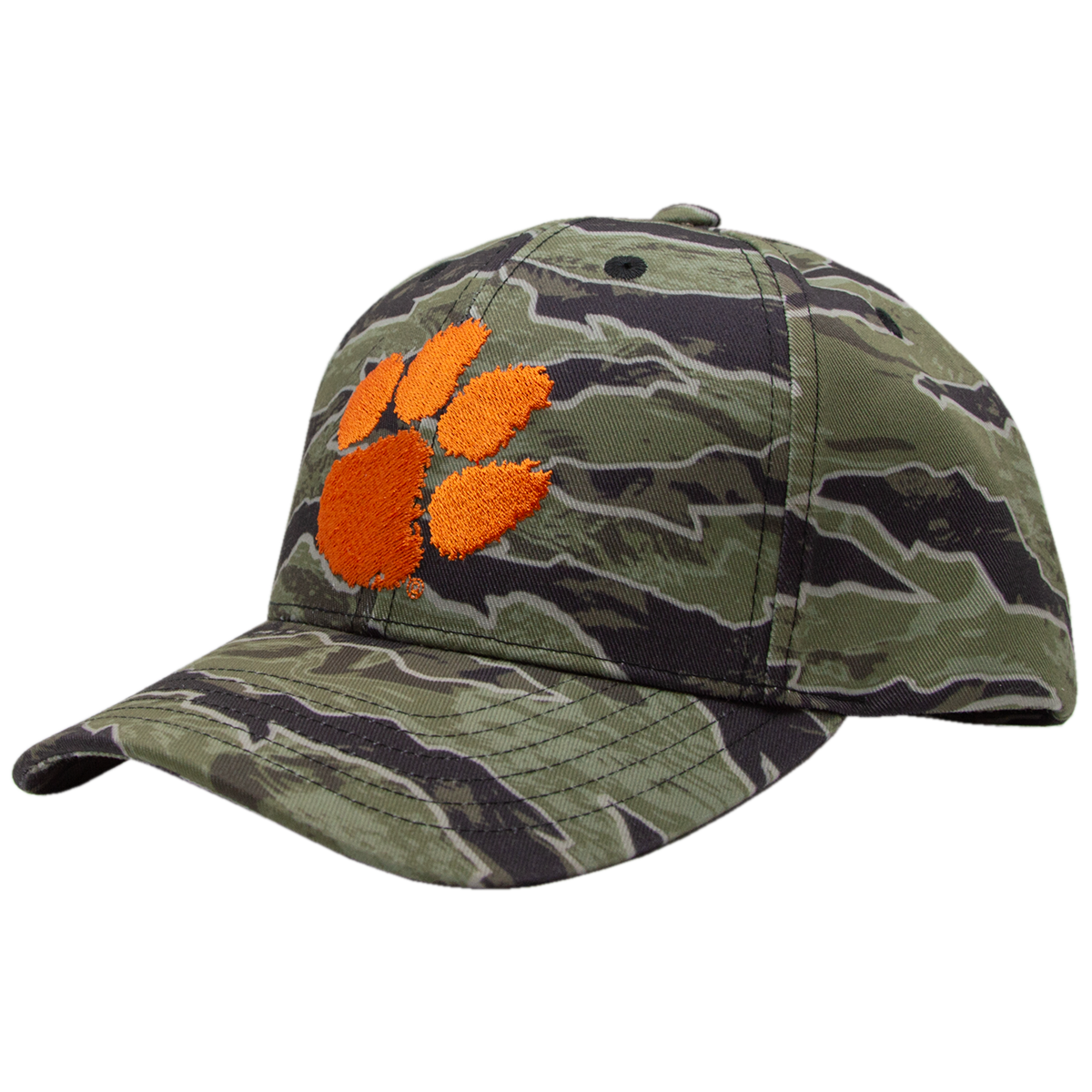 Clemson Twill Snap Back Cap - Black/Olive Tigerflauge