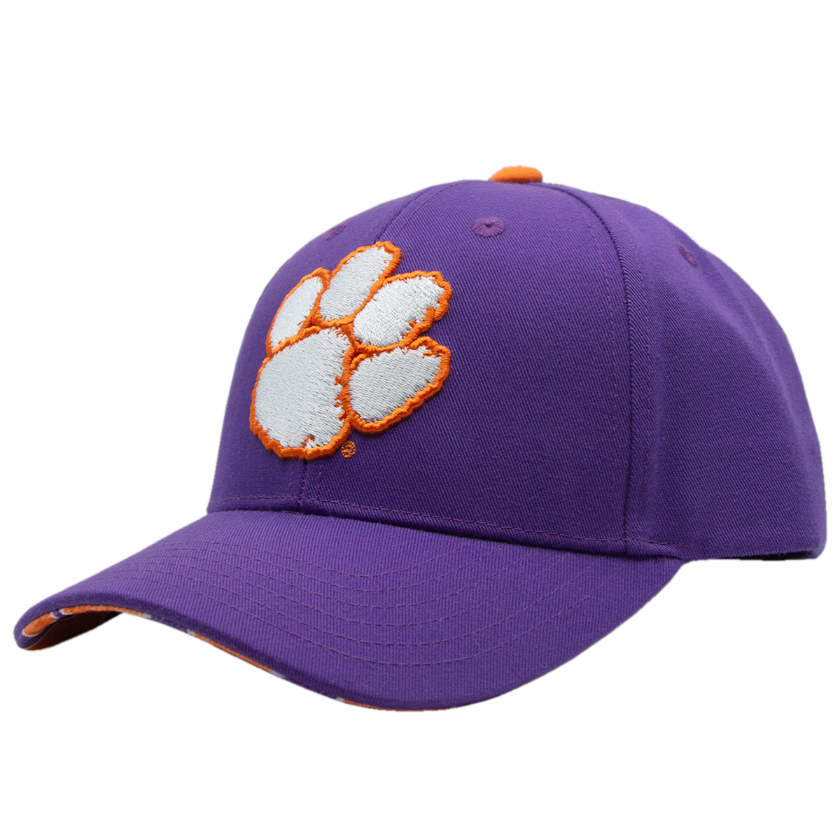 Clemson Twill Snap Back Cap - Purple