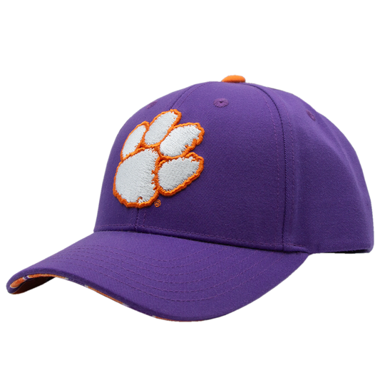 Clemson Twill Snap Back Cap - Purple