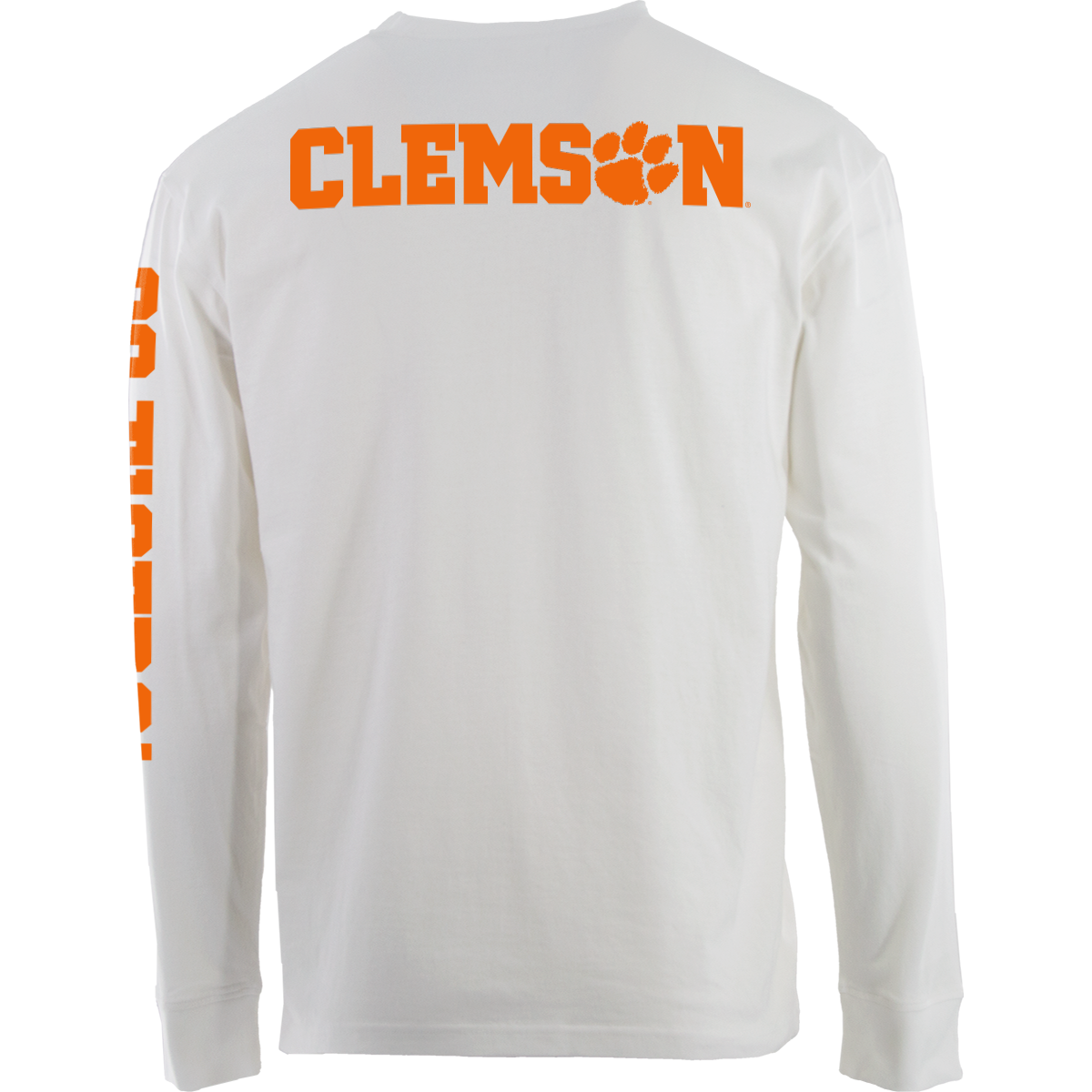 Clemson Long Sleeve Pocket Tee - White