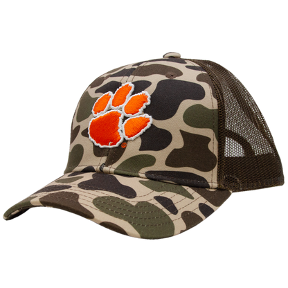 Clemson Mesh Back Cap - Green Camo