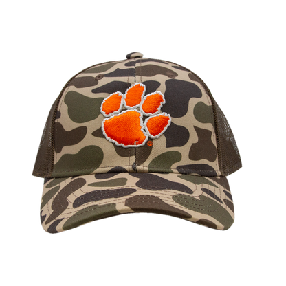 Clemson Mesh Back Cap - Green Camo