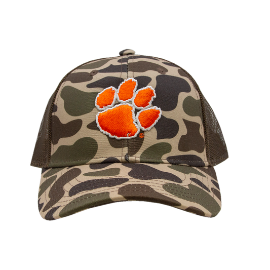 Clemson Mesh Back Cap - Green Camo