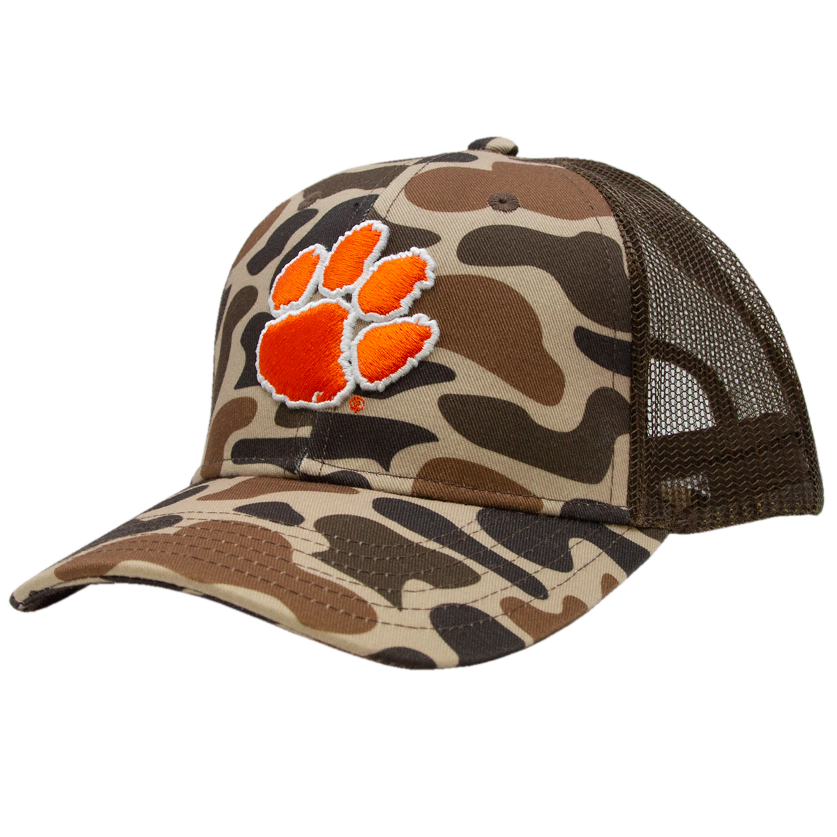 Clemson Mesh Back Cap - Brown Camo