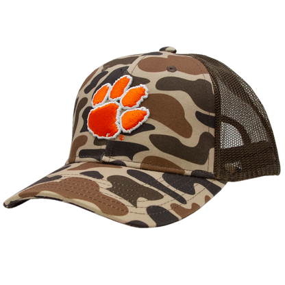 Clemson Mesh Back Cap - Brown Camo