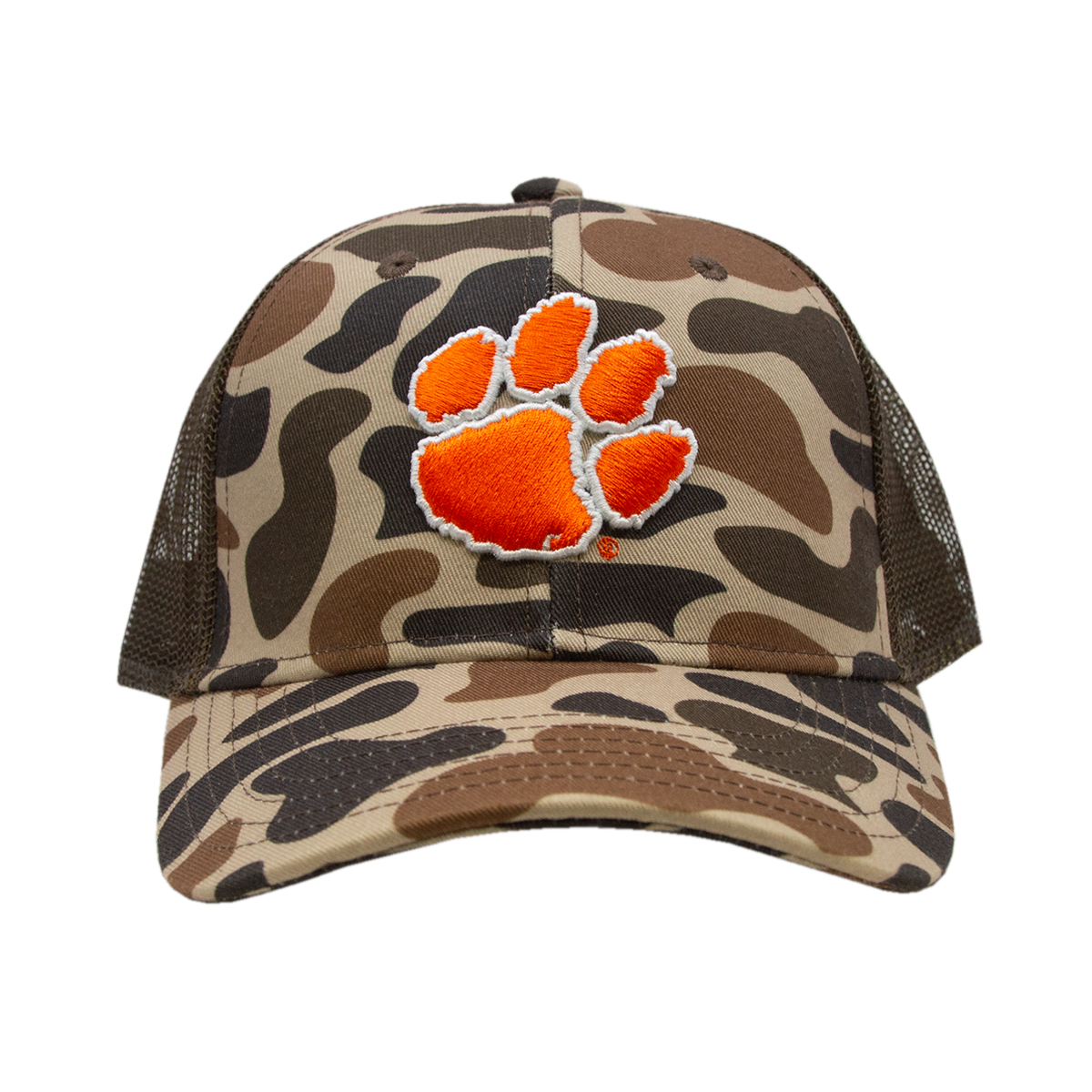 Clemson Mesh Back Cap - Brown Camo