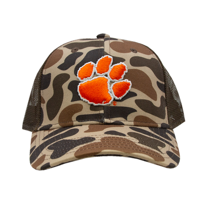 Clemson Mesh Back Cap - Brown Camo