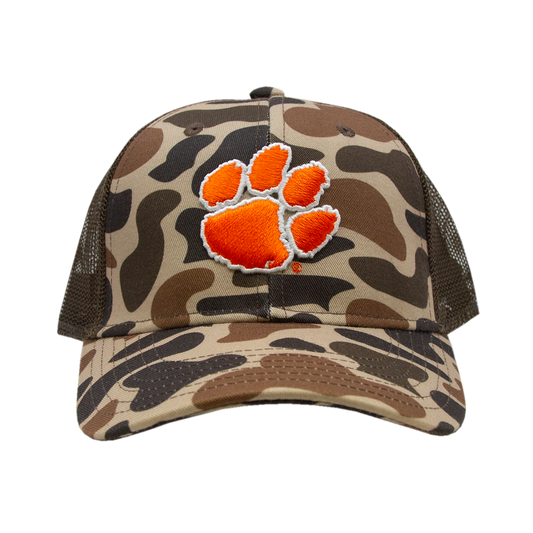 Clemson Mesh Back Cap - Brown Camo